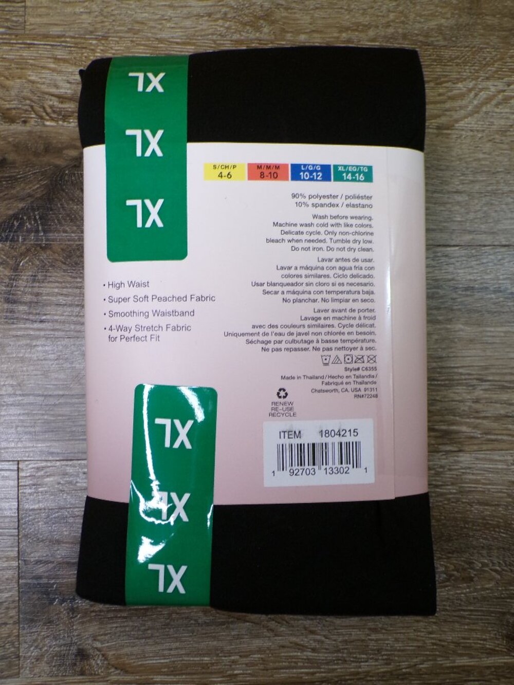 Felina NWT Women's Velvety Soft 7/8 Black Legging, 2-pack Choice of S, L or XL - Picture 15 of 16
